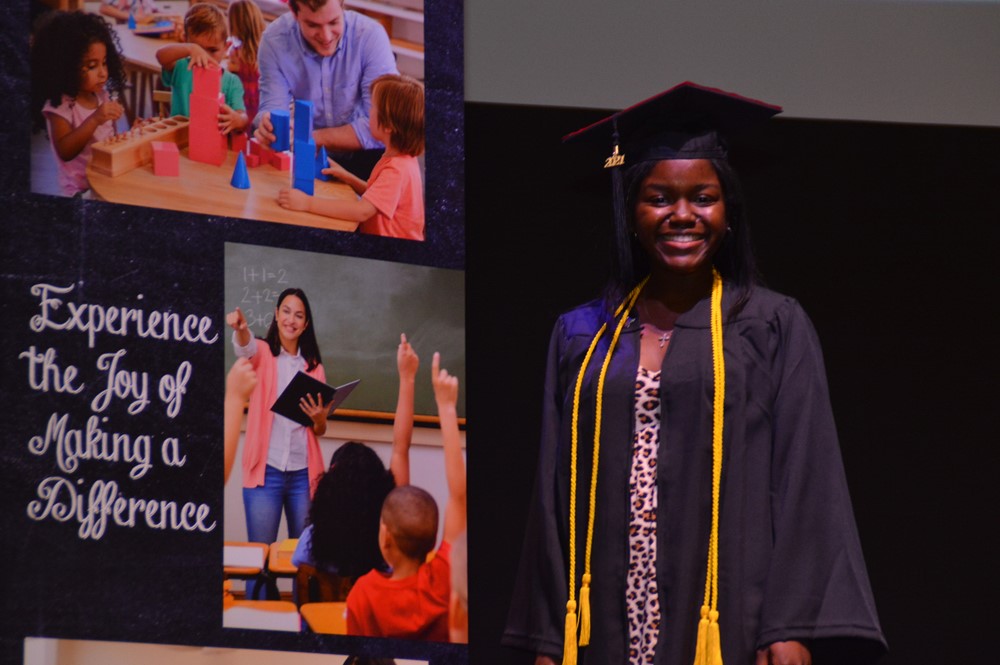 Teacher pinning student