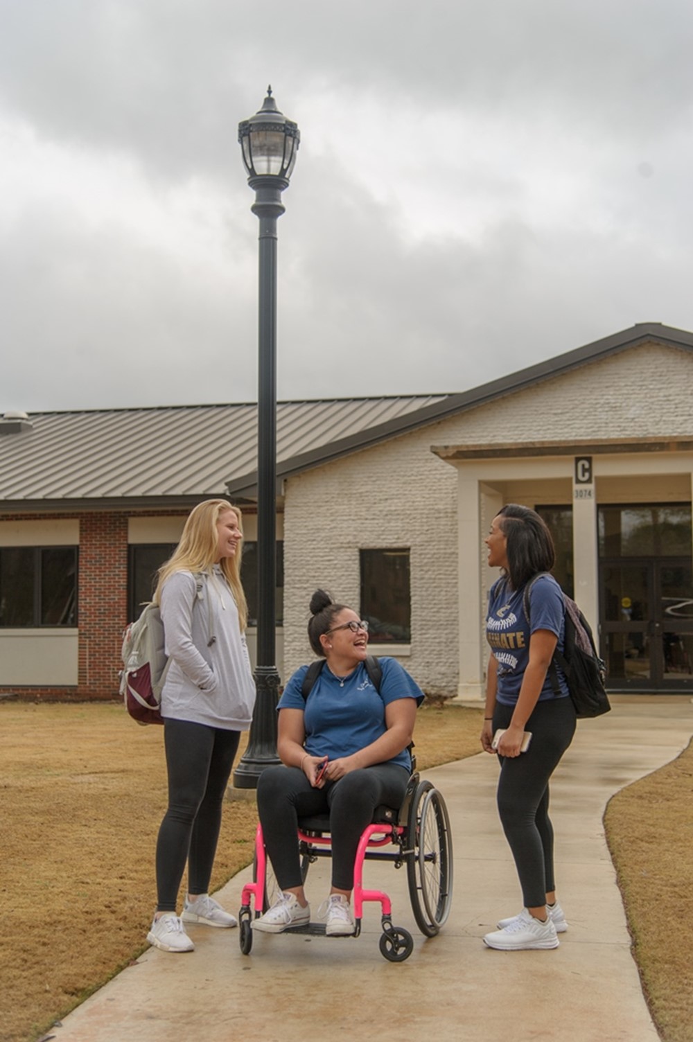 Students on campus 3 building C