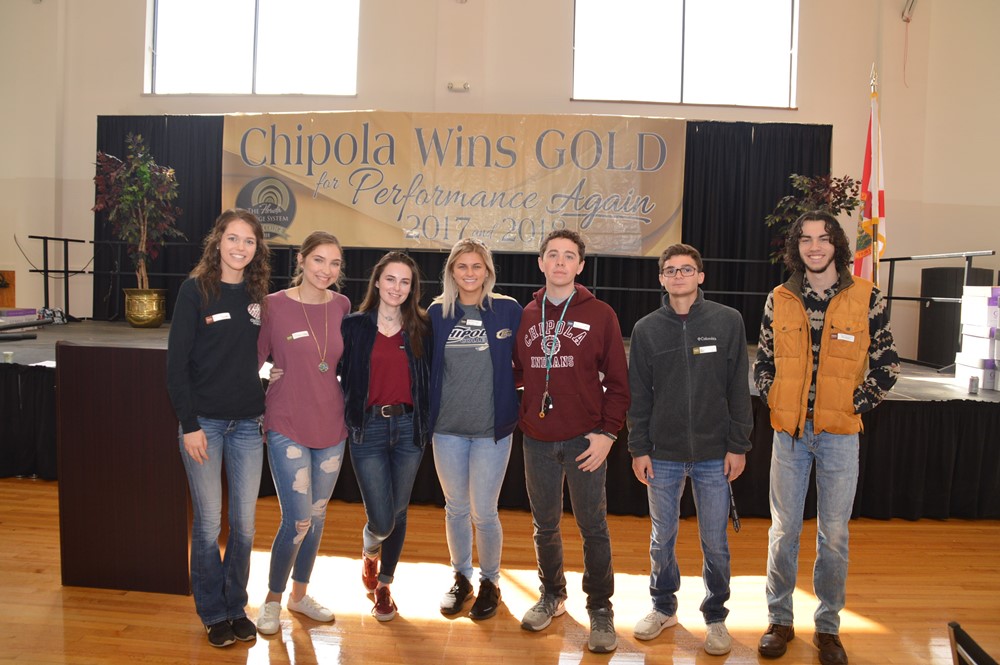 Students on Science Day posing
